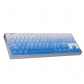 Gradient Blue 104+16 Full PBT Gradient Blue Dip-dye Keycaps Set Doubleshot Backlit OEM Profile for Cherry MX Mechanical Keyboard